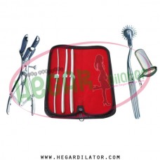 Hegar uterine dilator set 3 Pieces 3-4,7-8,9-10, pinwheel, mathieu, collin small
