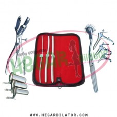 Hegar uterine dilator set 3 Pieces 3-4,7-8,9-10, pinwheel, mathieu, grave 3, collin 3