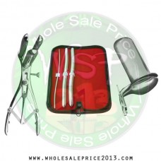 Hegar uterine dilator 3 pieces set,3-4, 11-12, 13-14, mathieu speculum, collin large