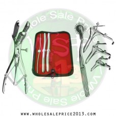 Hegar uterine dilator 3 pieces set,3-4, 11-12, 13-14, wartenberg pinwheel, mathieu speculum, grave 3pcs