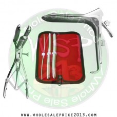 Hegar uterine dilator 3 pieces set,3-4, 11-12, 15-16, mathieu speculum, grave large