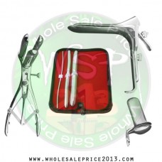 Hegar uterine dilator 3 pieces set,3-4, 11-12, 17-18, mathieu speculum, grave medium, collin large