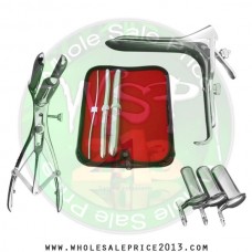 Hegar uterine dilator 3 pieces set,3-4, 11-12, 17-18, mathieu speculum, grave small, collin 3pcs