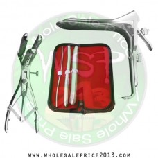 Hegar uterine dilator 3 pieces set,3-4, 11-12, 17-18, mathieu speculum, grave small