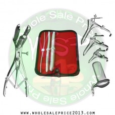Hegar uterine dilator 3 pieces set,3-4, 11-12, 17-18, mathieu speculum, grave 3pcs, collin large