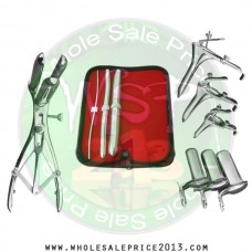 Hegar uterine dilator 3 pieces set,3-4, 11-12, 17-18, mathieu speculum, grave 3pcs, collin 3pcs