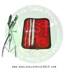Hegar uterine dilator 3 pieces set,3-4, 11-12, 17-18, mathieu speculum