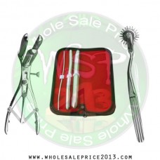 Hegar uterine dilator 3 pieces set,3-4, 11-12, 17-18, wartenberg pinwheel, mathieu speculum
