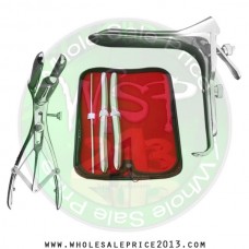 Hegar uterine dilator 3 pieces set,3-4, 13-14, 15-16,  mathieu speculum, grave small