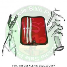  Hegar uterine dilator 3 pieces set,3-4, 13-14, 17-18, mathieu speculum, grave 3pcs, collin large