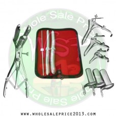  Hegar uterine dilator 3 pieces set,3-4, 13-14, 17-18, mathieu speculum, grave 3pcs, collin 3pcs
