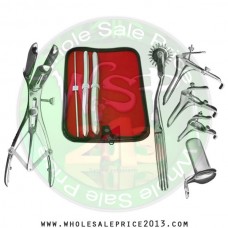  Hegar uterine dilator 3 pieces set,3-4, 13-14, 17-18, pinwheel, mathieu, grave 3pcs, collin large