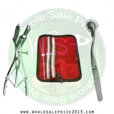  Hegar uterine dilator 3 pieces set,3-4, 13-14, 17-18, wartenberg pinwheel, mathieu speculum