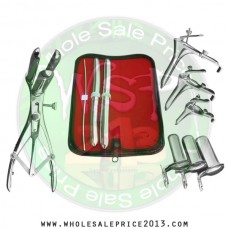  Hegar uterine dilator 3 pieces set,3-4, 15-16, 17-18, mathieu speculum, grave 3pcs, collin 3pcs