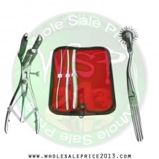 Hegar uterine dilator 3 pieces set,3-4, 7-8, 13-14,wartenberg pinwheel, mathieu speculum