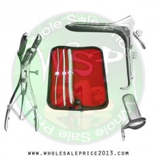 Hegar uterine dilator 3 pieces set,3-4, 7-8, 15-16, mathieu speculum, grave large, collin medium