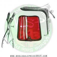 Hegar uterine dilator 3 pieces set,3-4, 7-8, 15-16, mathieu speculum, grave large