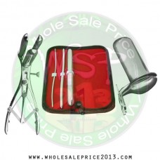Hegar uterine dilator 3 pieces set,3-4, 7-8, 17-18, mathieu speculum, collin large