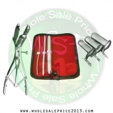 Hegar uterine dilator 3 pieces set,3-4, 7-8, 17-18, mathieu speculum, collin 3pcs