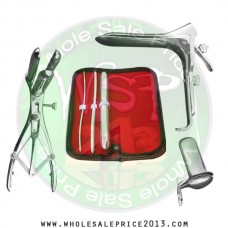 Hegar uterine dilator 3 pieces set,3-4, 7-8, 17-18, mathieu speculum, grave large, collin large