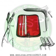 Hegar uterine dilator 3 pieces set,3-4, 7-8, 17-18, mathieu speculum, grave large, collin 3pcs