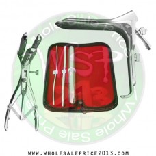 Hegar uterine dilator 3 pieces set,3-4, 7-8, 17-18, mathieu speculum, grave large