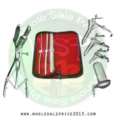 Hegar uterine dilator 3 pieces set,3-4, 7-8, 17-18, mathieu speculum, grave 3pcs, collin large