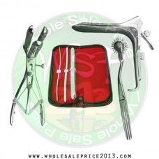 Hegar uterine dilator 3 pieces set,3-4, 7-8, 17-18, wartenberg pinwheel, mathieu speculum, grave medium