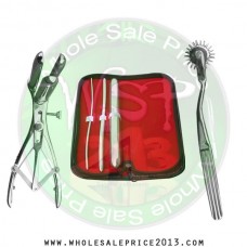 Hegar uterine dilator 3 pieces set,3-4, 7-8, 17-18, wartenberg pinwheel, mathieu speculum