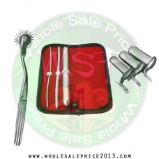 Hegar uterine dilator 3 pieces set,3-4, 7-8, 17-18, pinwheel, collin 3pcs