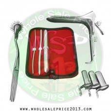 Hegar uterine dilator 3 pieces set,3-4, 7-8, 17-18, pinwheel, grave small, collin 3pcs