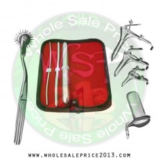 Hegar uterine dilator 3 pieces set,3-4, 7-8, 17-18, pinwheel, grave 3pcs, collin large
