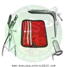 Hegar uterine dilator 3 pieces set,3-4, 9-10, 11-12, mathieu speculum, grave large, collin large