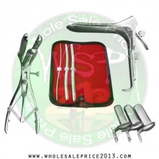 Hegar uterine dilator 3 pieces set,3-4, 9-10, 11-12, mathieu speculum, grave large, collin 3pcs