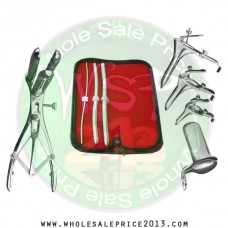 Hegar uterine dilator 3 pieces set,3-4, 9-10, 11-12, mathieu speculum, grave 3pcs, collin large