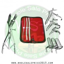 Hegar uterine dilator 3 pieces set,3-4, 9-10, 11-12, mathieu speculum, grave 3pcs, collin 3pcs