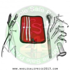 Hegar uterine dilator 3 pieces set,3-4, 9-10, 11-12, pinwheel, mathieu, grave 3pcs, collin large