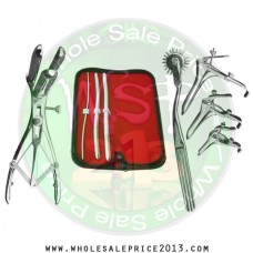Hegar uterine dilator 3 pieces set,3-4, 9-10, 11-12, wartenberg pinwheel, mathieu speculum, grave 3pcs