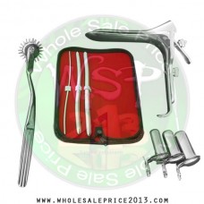 Hegar uterine dilator 3 pieces set,3-4, 9-10, 11-12, pinwheel, grave medium, collin 3pcs
