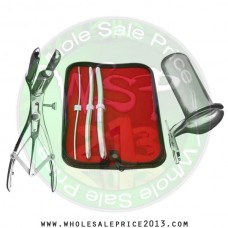 Hegar uterine dilator 3 pieces set,3-4, 9-10, 13-14, mathieu speculum, collin medium