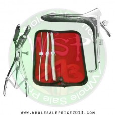 Hegar uterine dilator 3 pieces set,3-4, 9-10, 13-14, mathieu speculum, grave medium