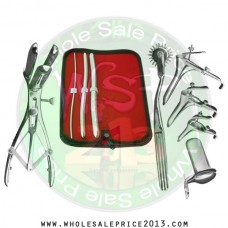 Hegar uterine dilator 3 pieces set,3-4, 9-10, 13-14, pinwheel, mathieu, grave 3pcs, collin large