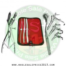 Hegar uterine dilator 3 pieces set,3-4, 9-10, 13-14, wartenberg pinwheel, mathieu speculum, grave 3pcs