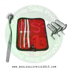 Hegar uterine dilator 3 pieces set,3-4, 9-10, 13-14, pinwheel, collin 3pcs