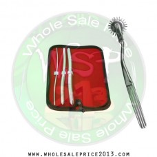 Hegar uterine dilator 3 pieces set,3-4, 9-10, 13-14, wartenberg pinwheel 