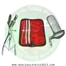 Hegar uterine dilator 3 pieces set,3-4, 9-10, 15-16, mathieu speculum, collin large