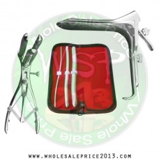 Hegar uterine dilator 3 pieces set,3-4, 9-10, 15-16, mathieu speculum, grave large