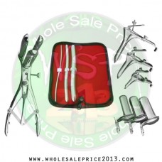 Hegar uterine dilator 3 pieces set,3-4, 9-10, 15-16, mathieu speculum, grave 3pcs, collin 3pcs