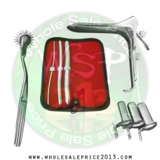 Hegar uterine dilator 3 pieces set,3-4, 9-10, 15-16, pinwheel, grave small, collin 3pcs