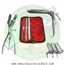 Hegar uterine dilator 3 pieces set,3-4, 9-10, 17-18, mathieu speculum, grave large, collin 3pcs
